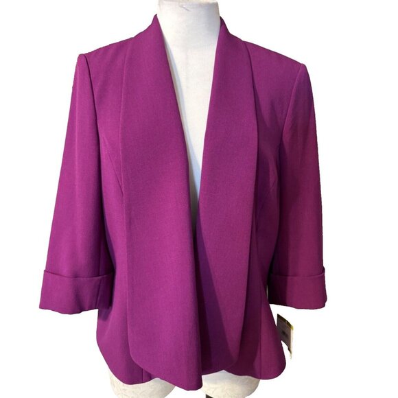 Kasper Separates Suit Jacket Blazer 14 Winter Berry Pink Purple NWT - Picture 1 of 9